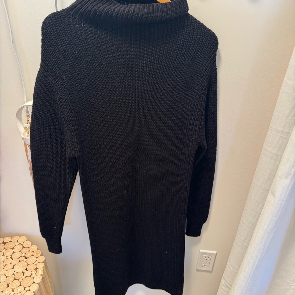 Wilfred Knit Black Turtleneck Dress Size S